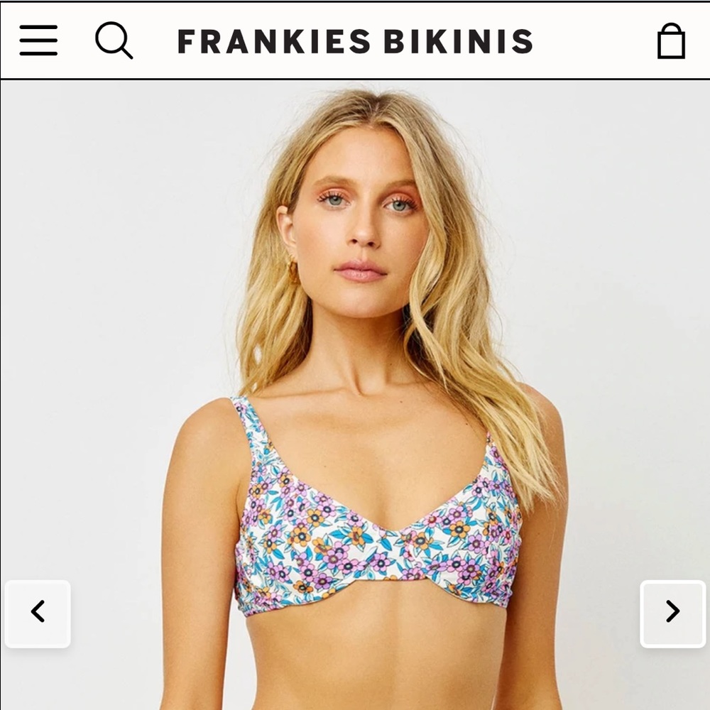 Frankies Bikinis Anna Top in Flower Farm